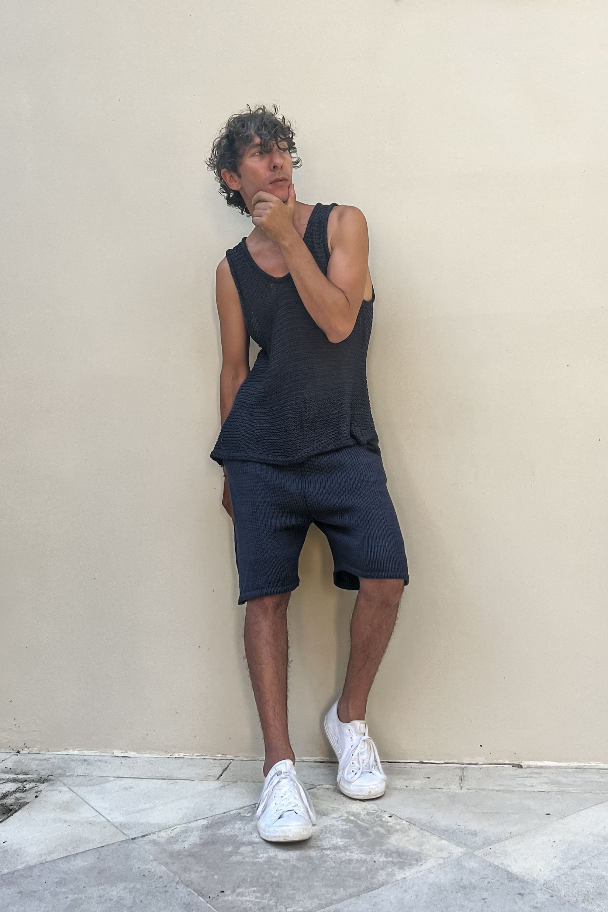 Totem Gym Shorts in Navy