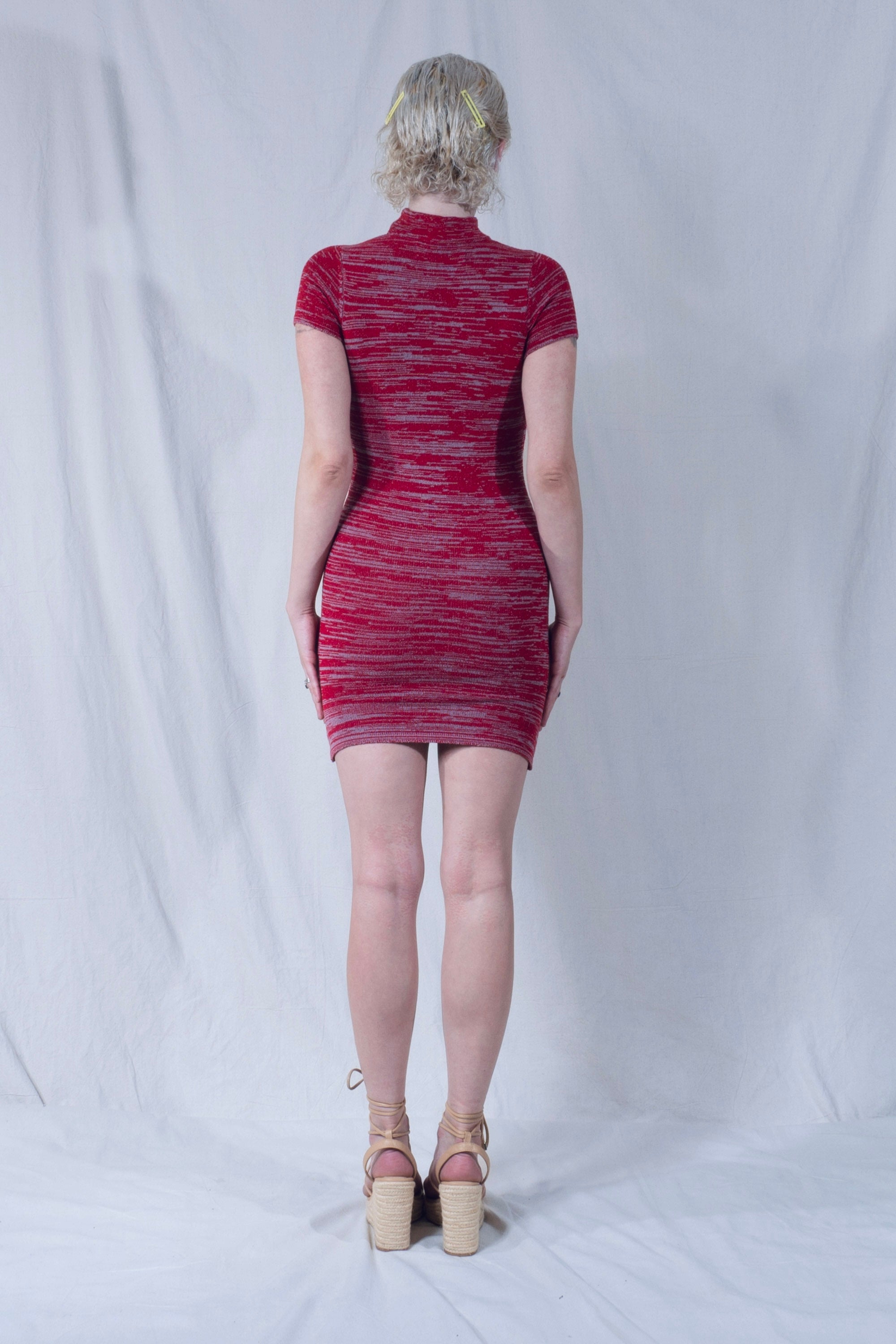 Valle Pontille Mini Dress in Berry and Blush