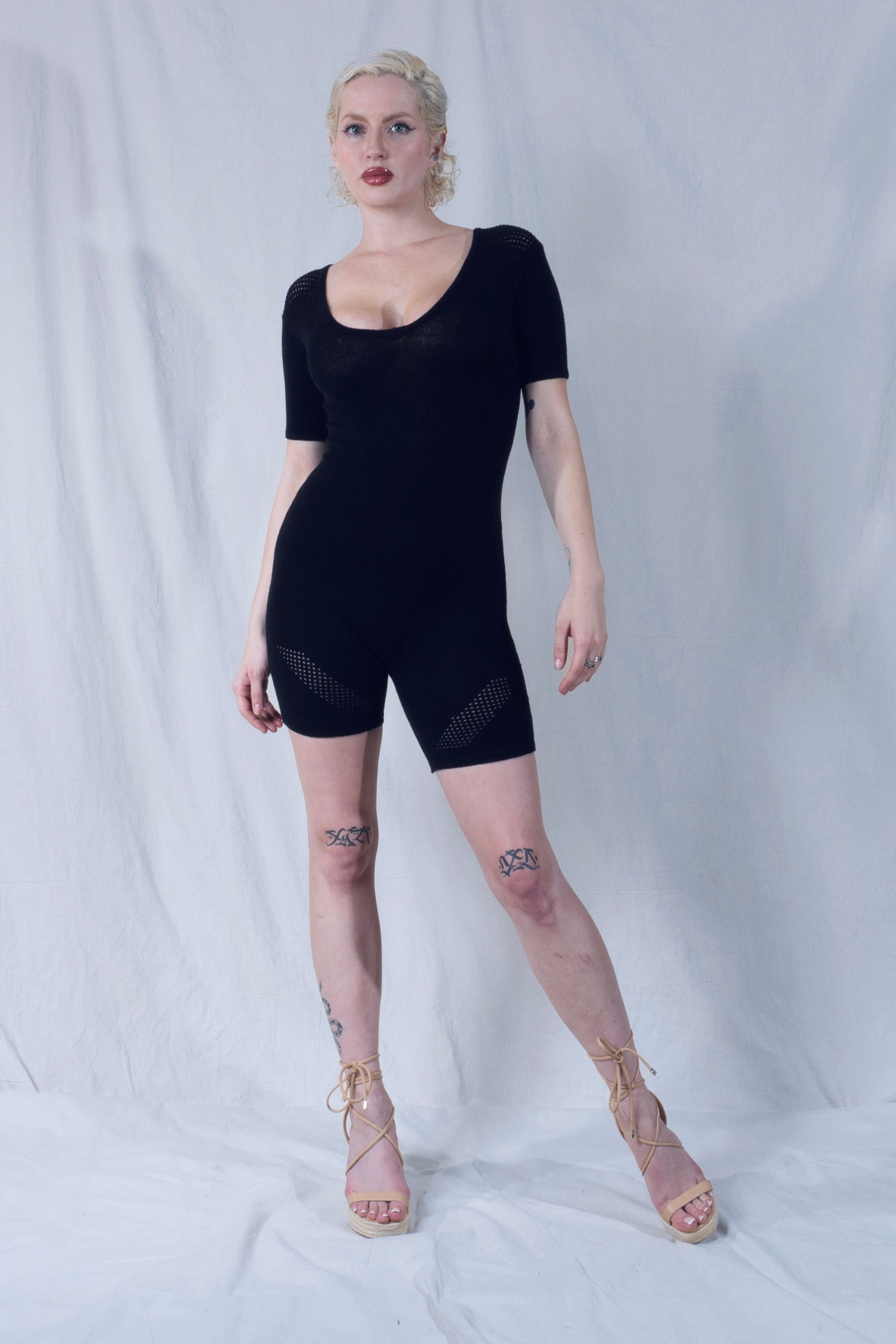 Kelle Scoop Neck Jumpsuit in Black