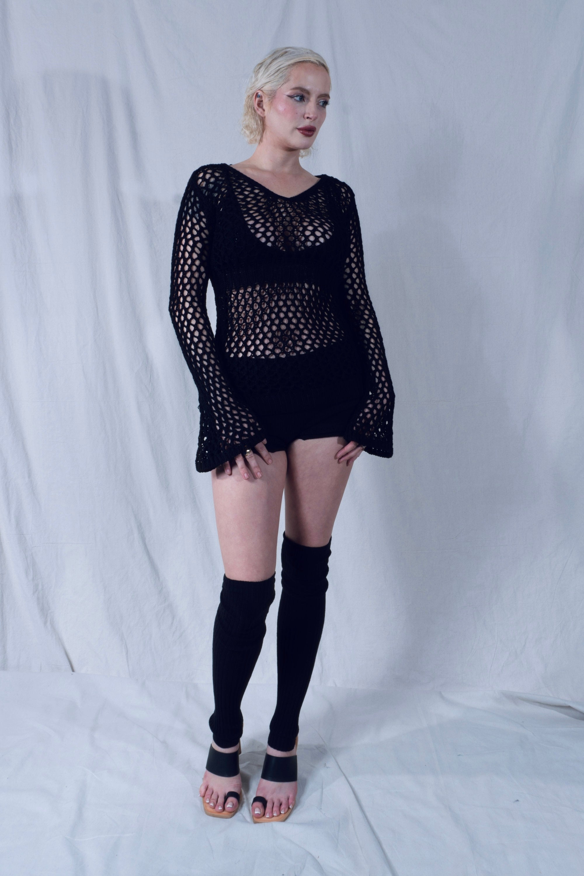 Melo Bell Sleeve Blouse in Black