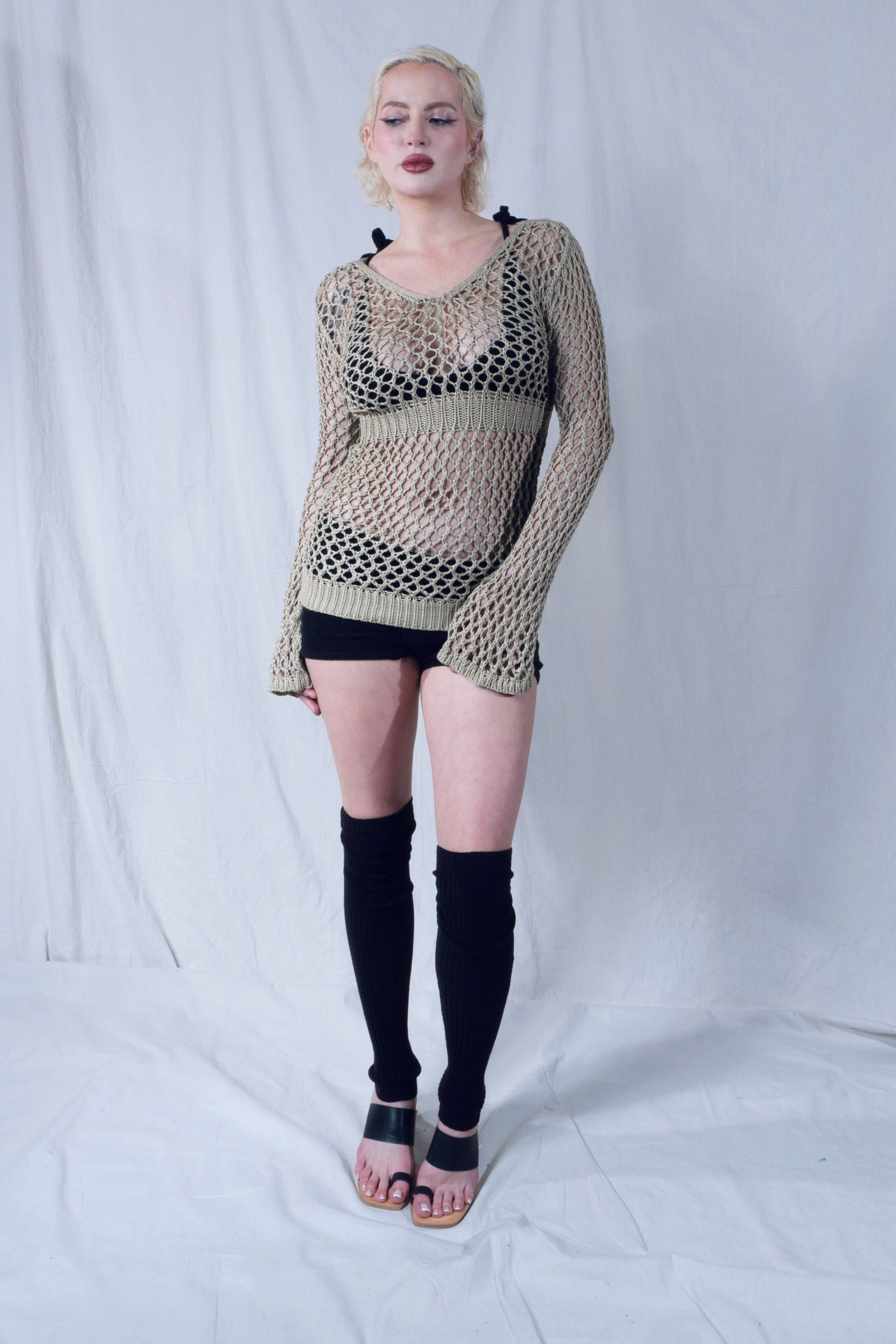 Melo Bell Sleeve Blouse in Sand