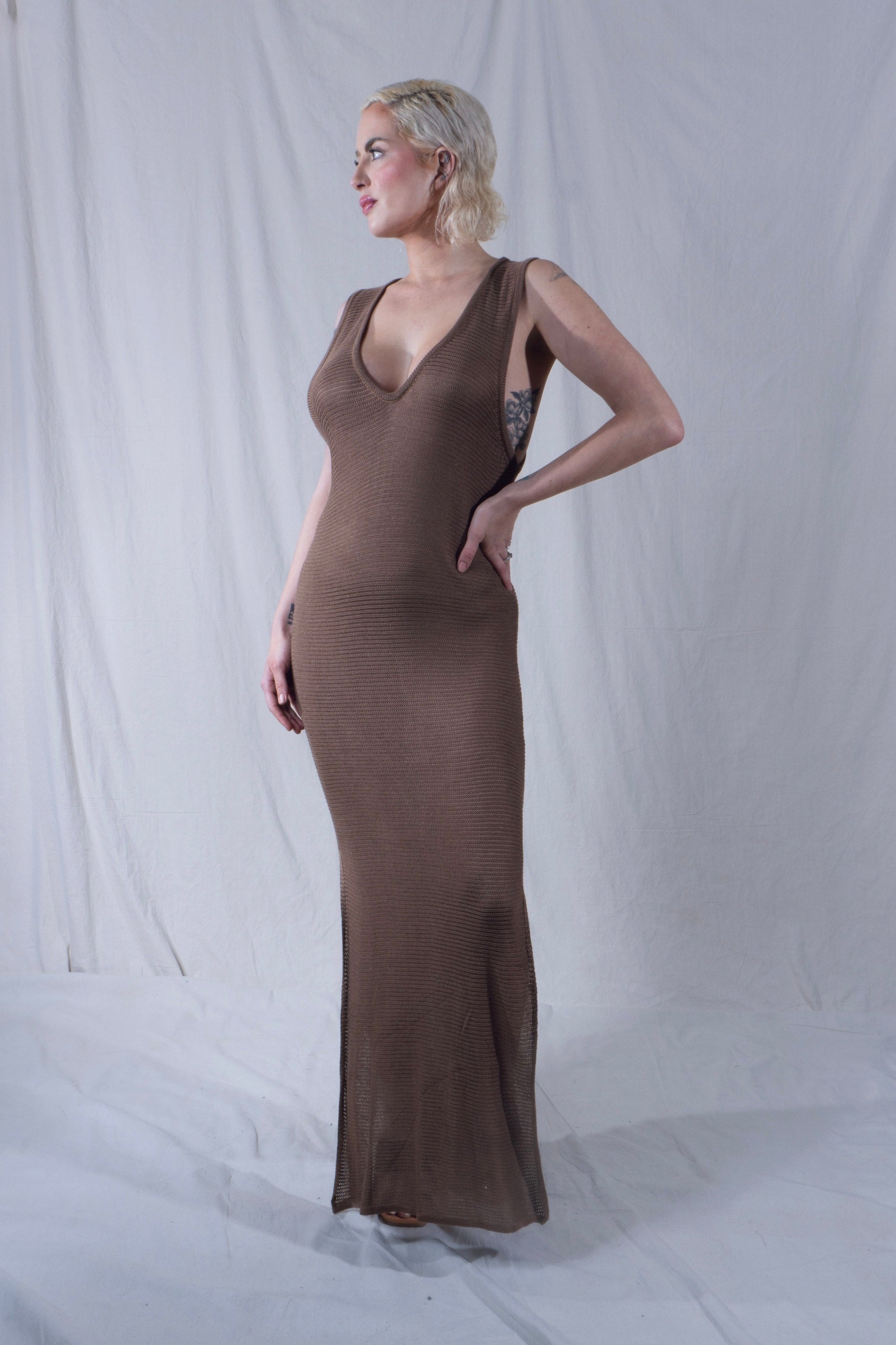 Omi Dress Fine Knit in Copper