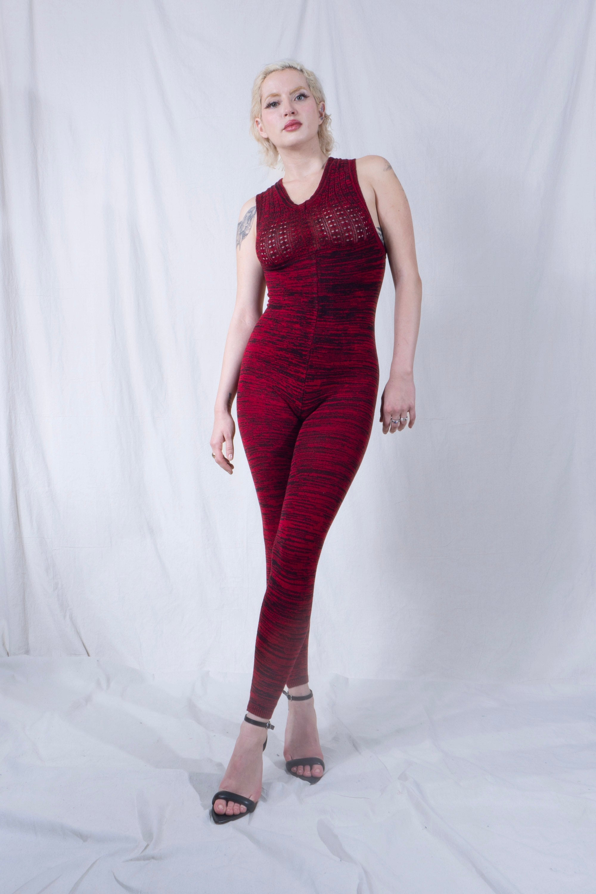 Calara Jumpsuit in Red and Black
