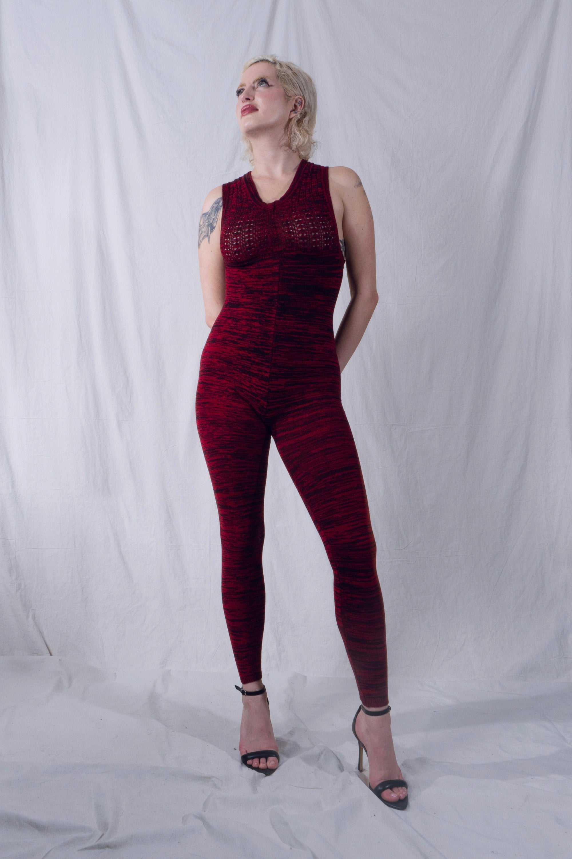Calara Jumpsuit in Red and Black