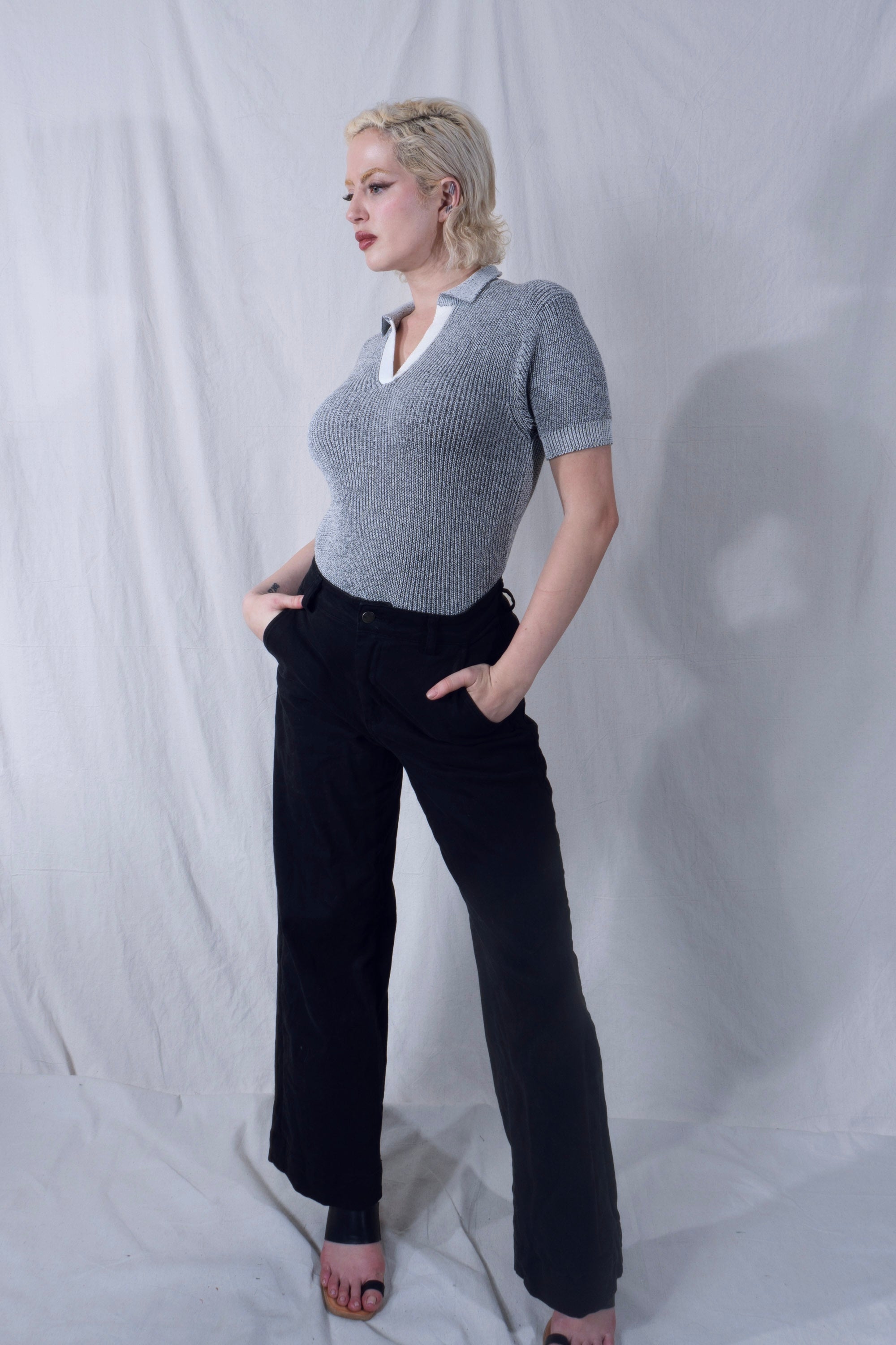 Mazi Top in Black and White