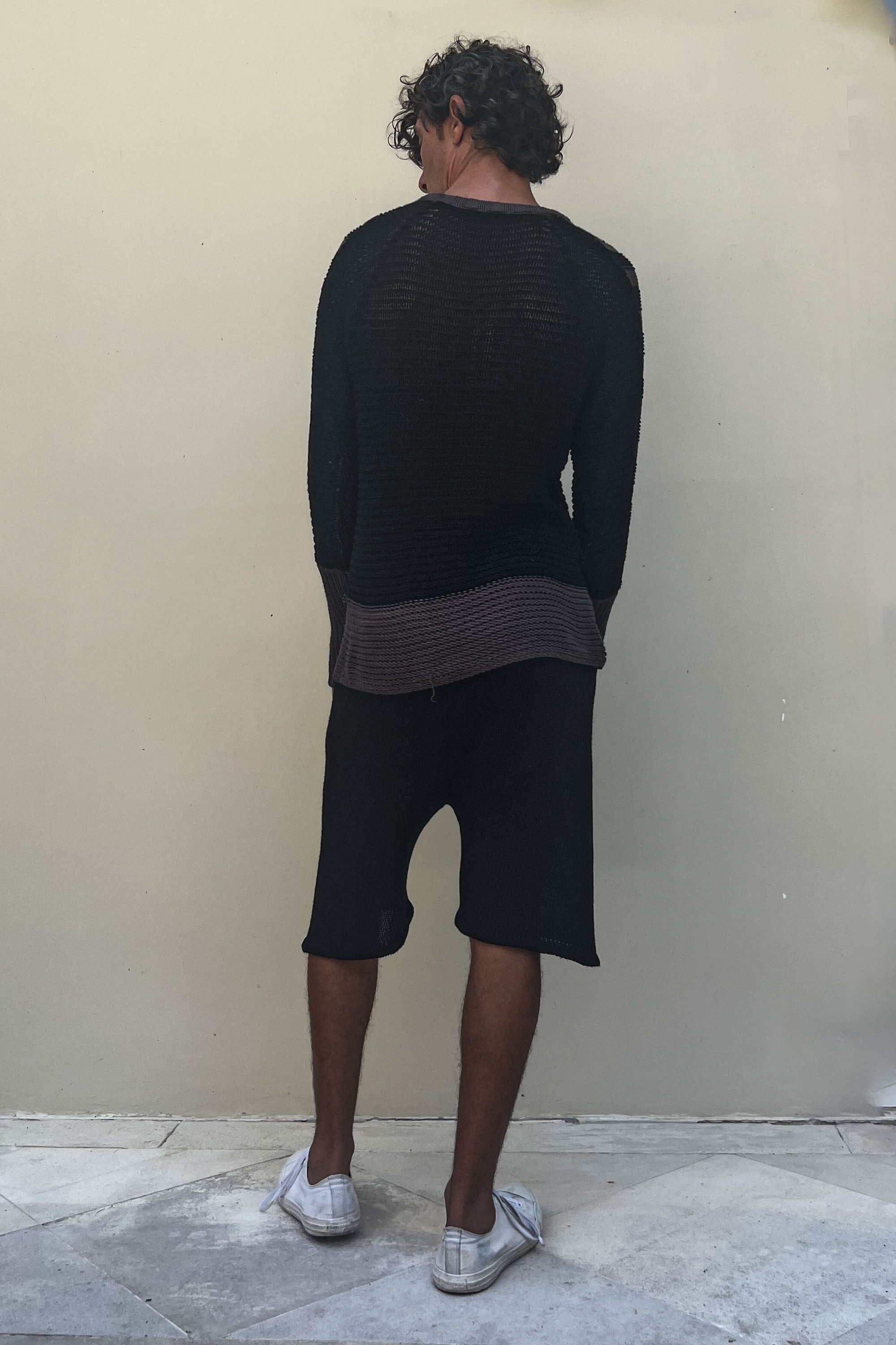 Marten Chain Mail Sweater in Black and Dusk