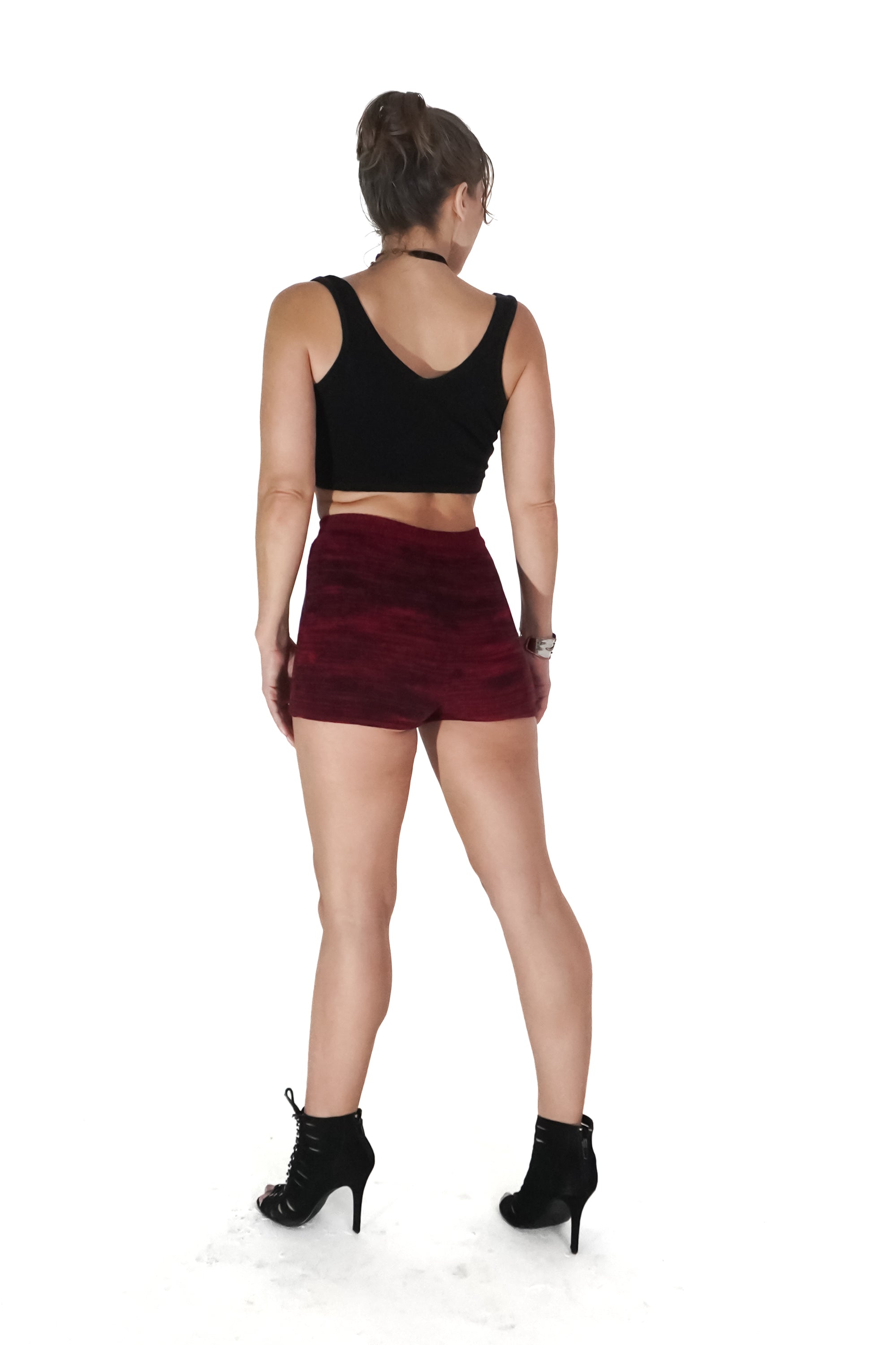 Minima Mini Shorts 3 Cm in Black and Red