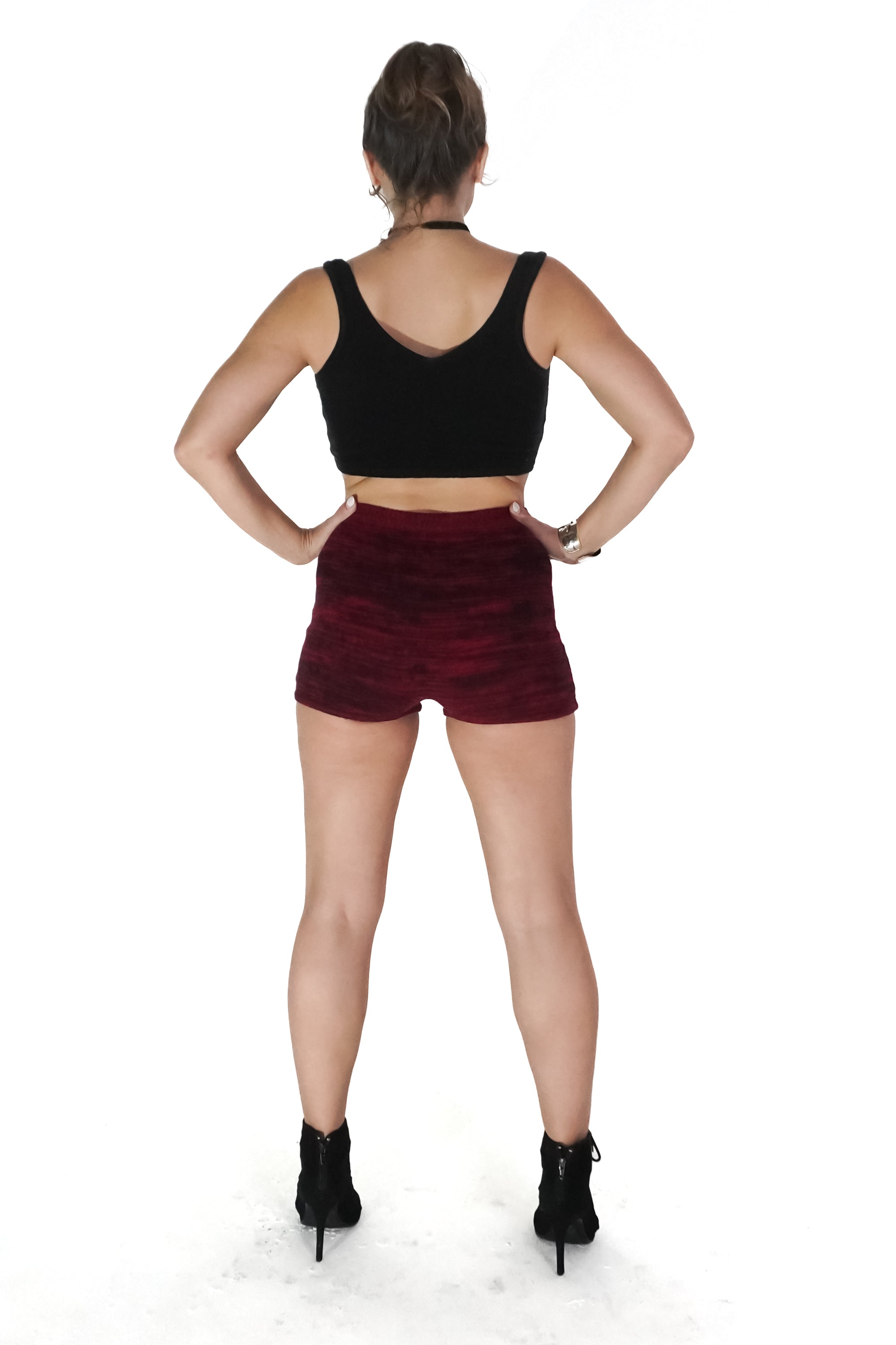 Minima Mini Shorts 3 Cm in Black and Red