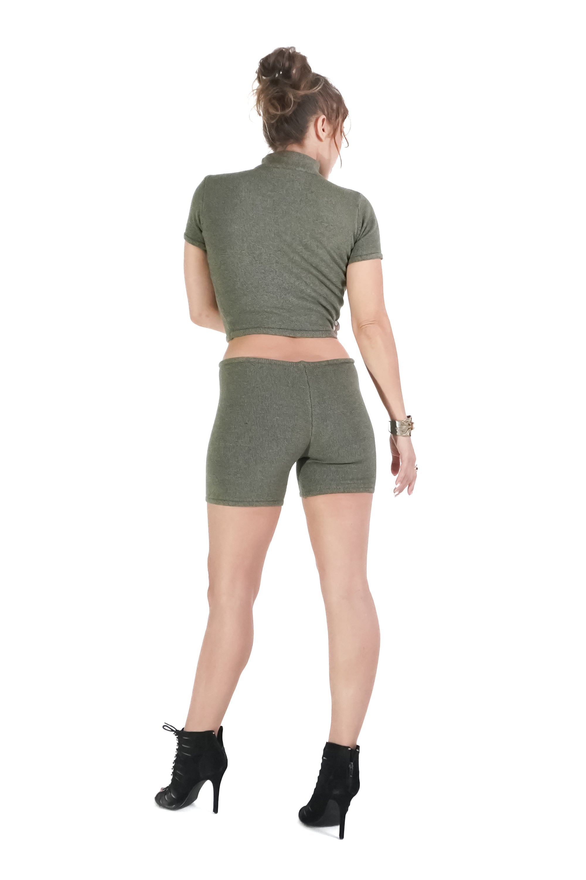 Nora Biker Shorts 11 Cm in Army