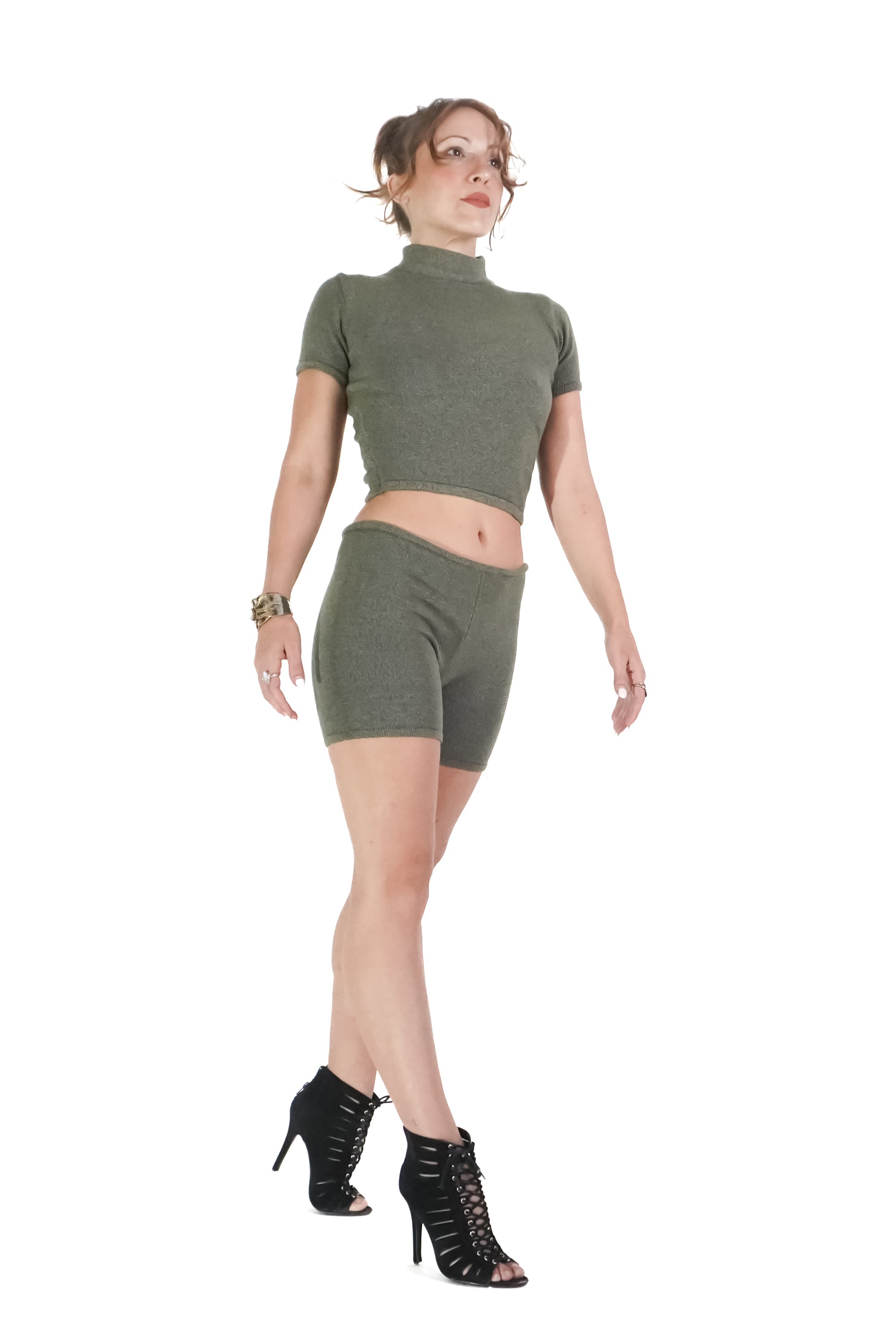 Nora Biker Shorts 11 Cm in Army