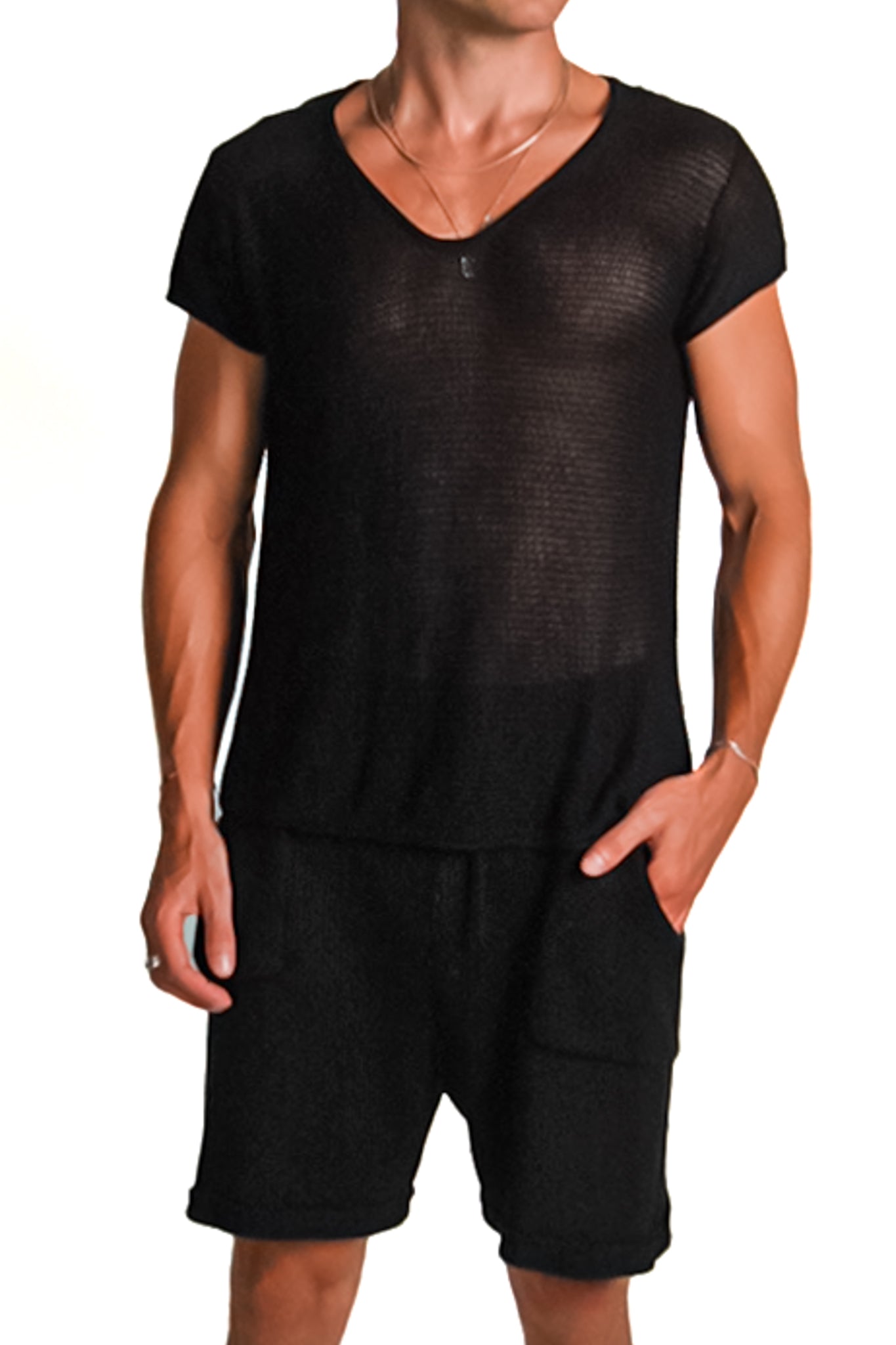 Suri Scoop Neck T-Shirt in Black