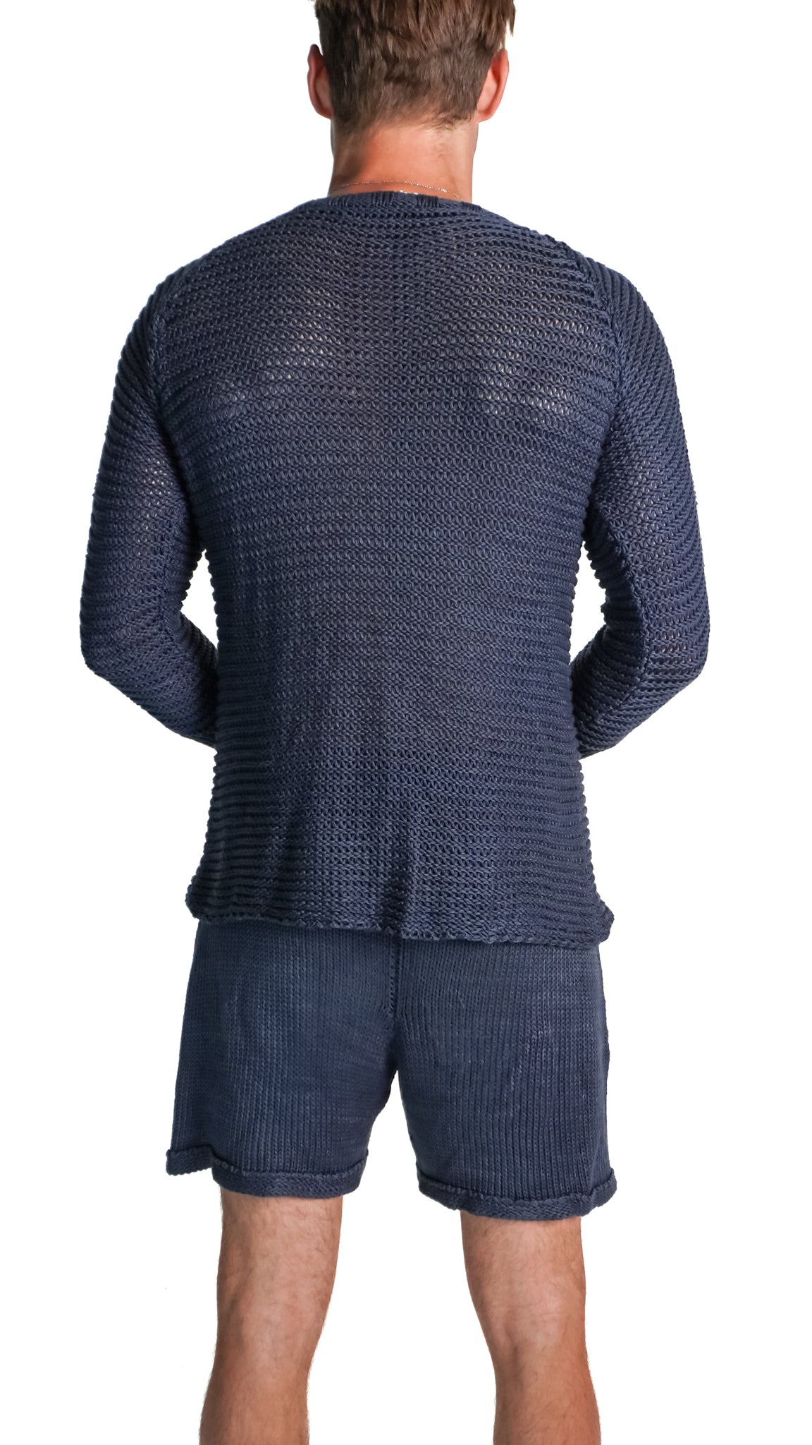 Marten Chain Mail Sweater in Navy