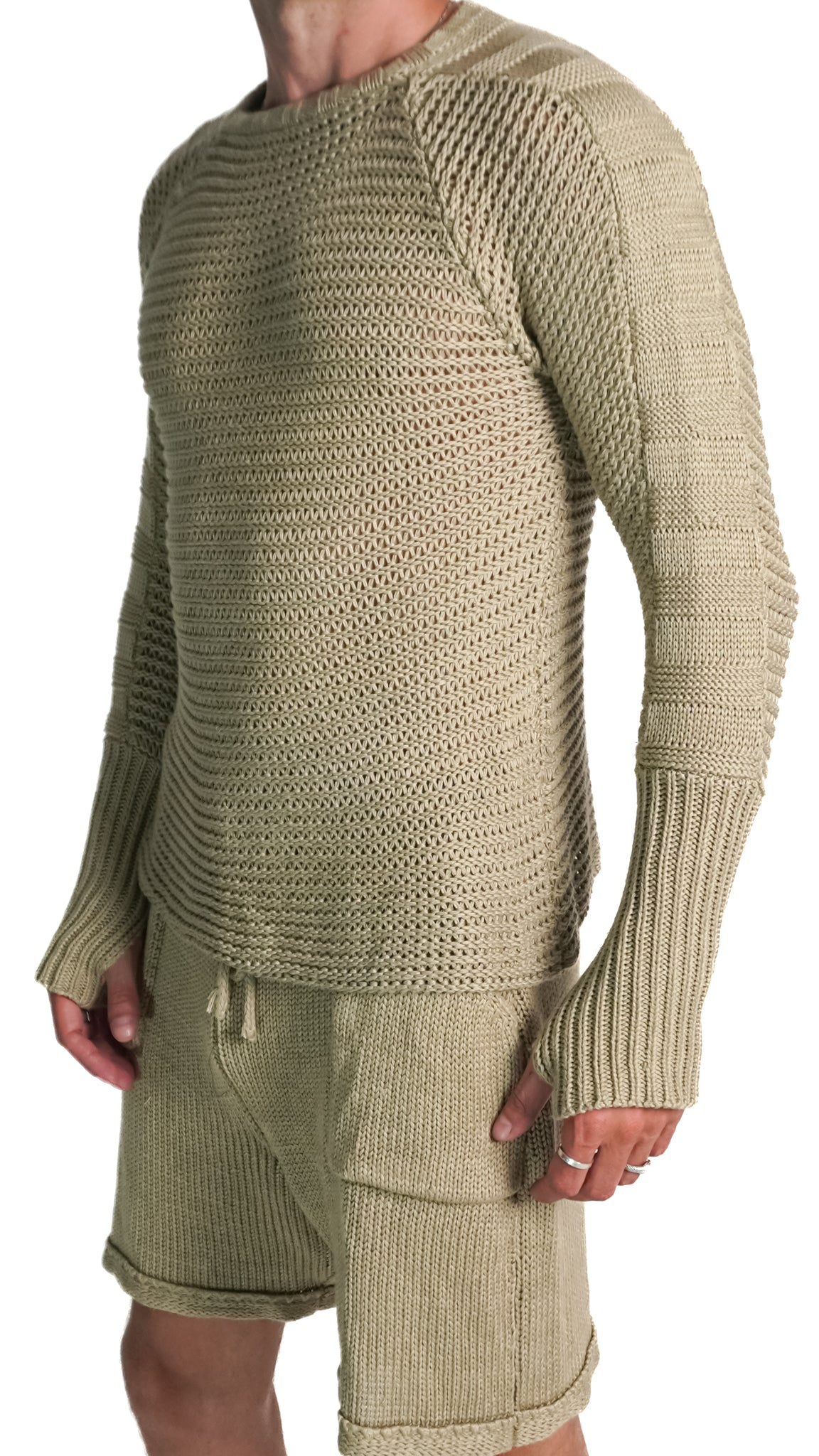 Marten Chain Mail Sweater in Sand