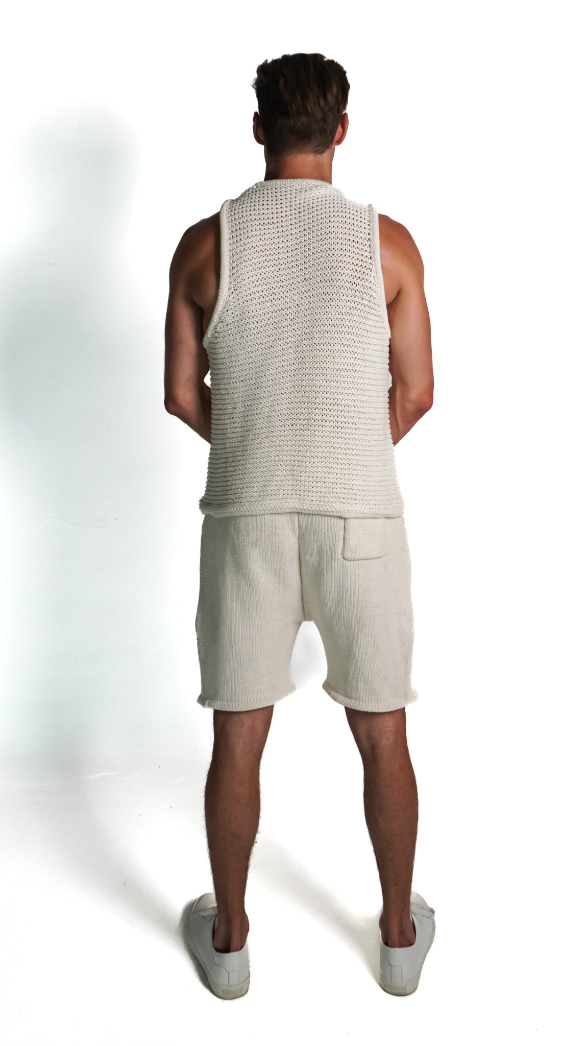 Boone Chain Mail Tank Top in White