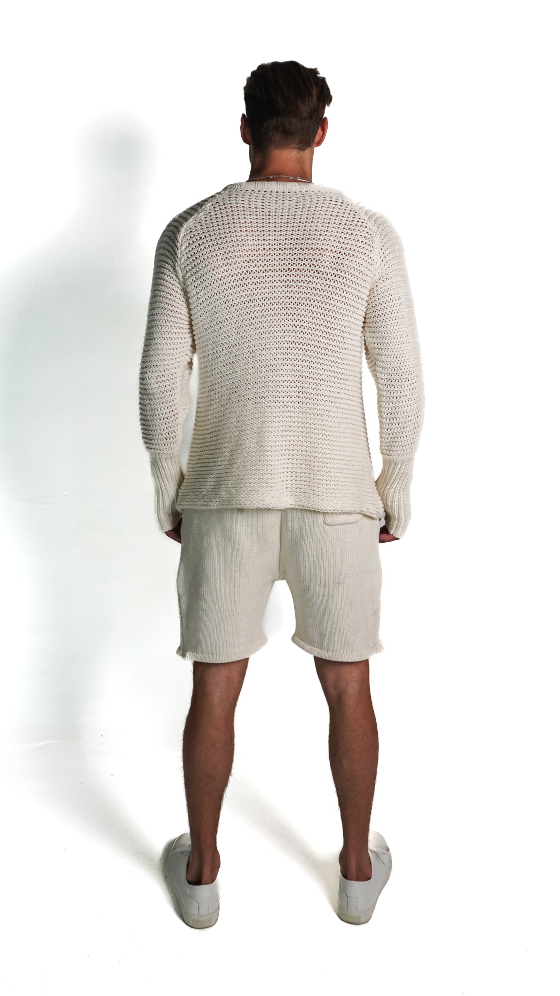 Marten Chain Mail Sweater in White