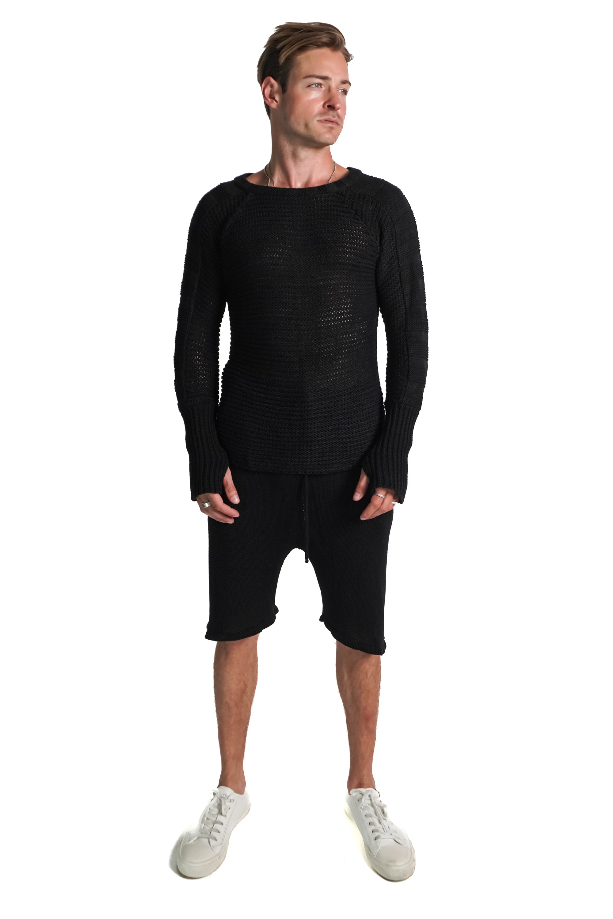 Marten Chain Mail Sweater in Black