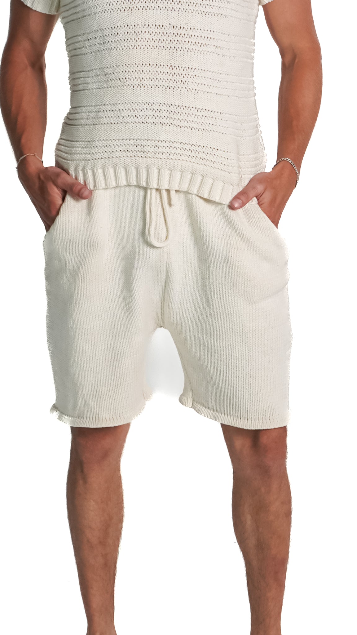 Totem Gym Shorts in White