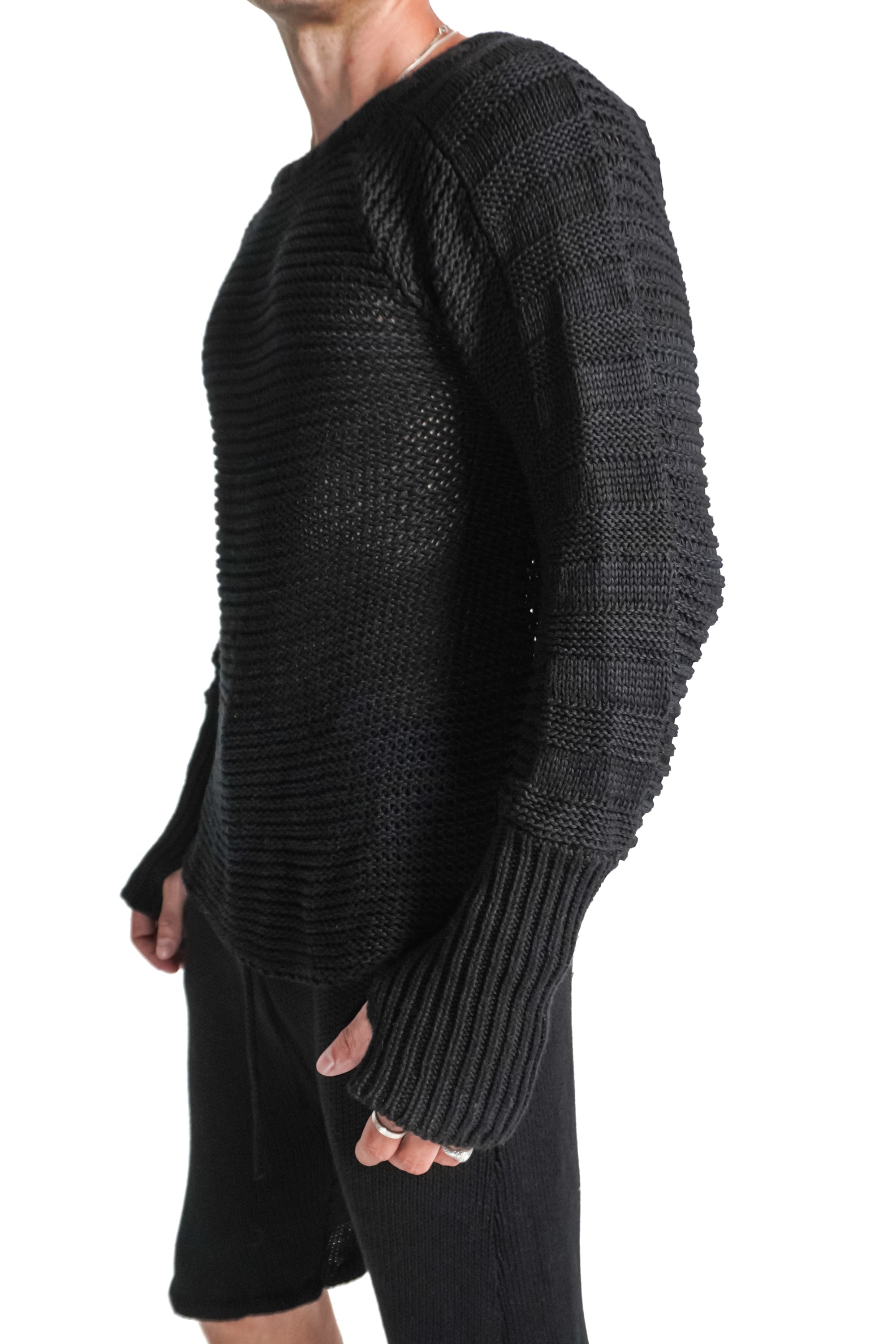 Marten Chain Mail Sweater in Black