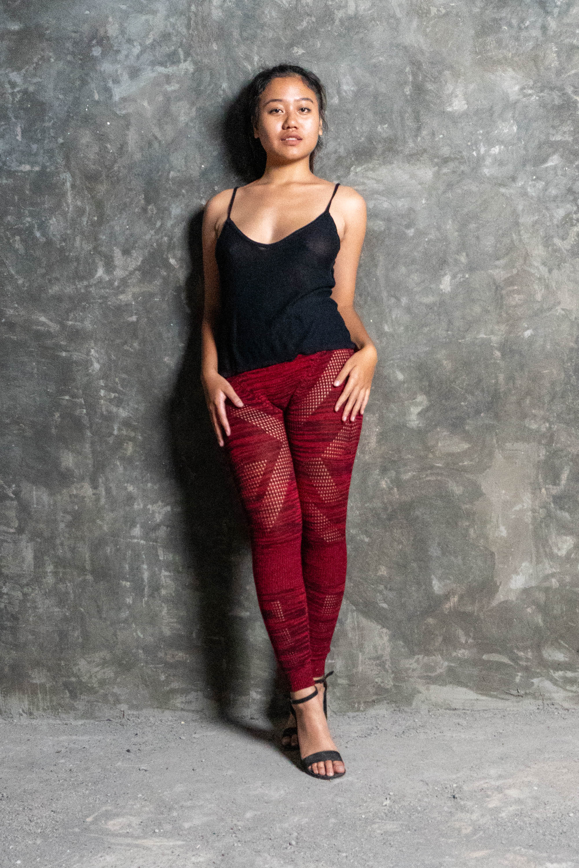 Dina Pontille Leggings in Red and Black