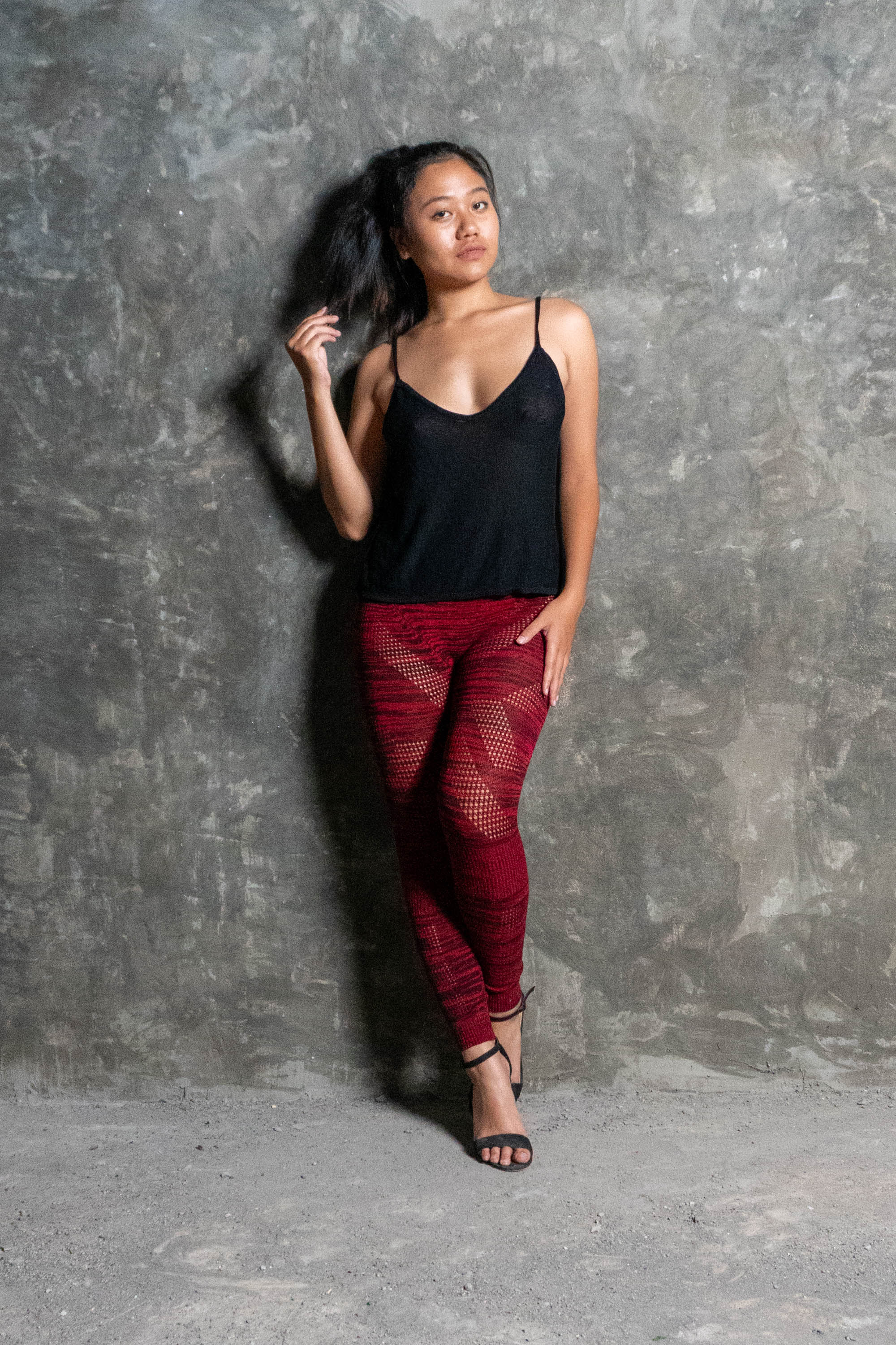 Dina Pontille Leggings in Red and Black