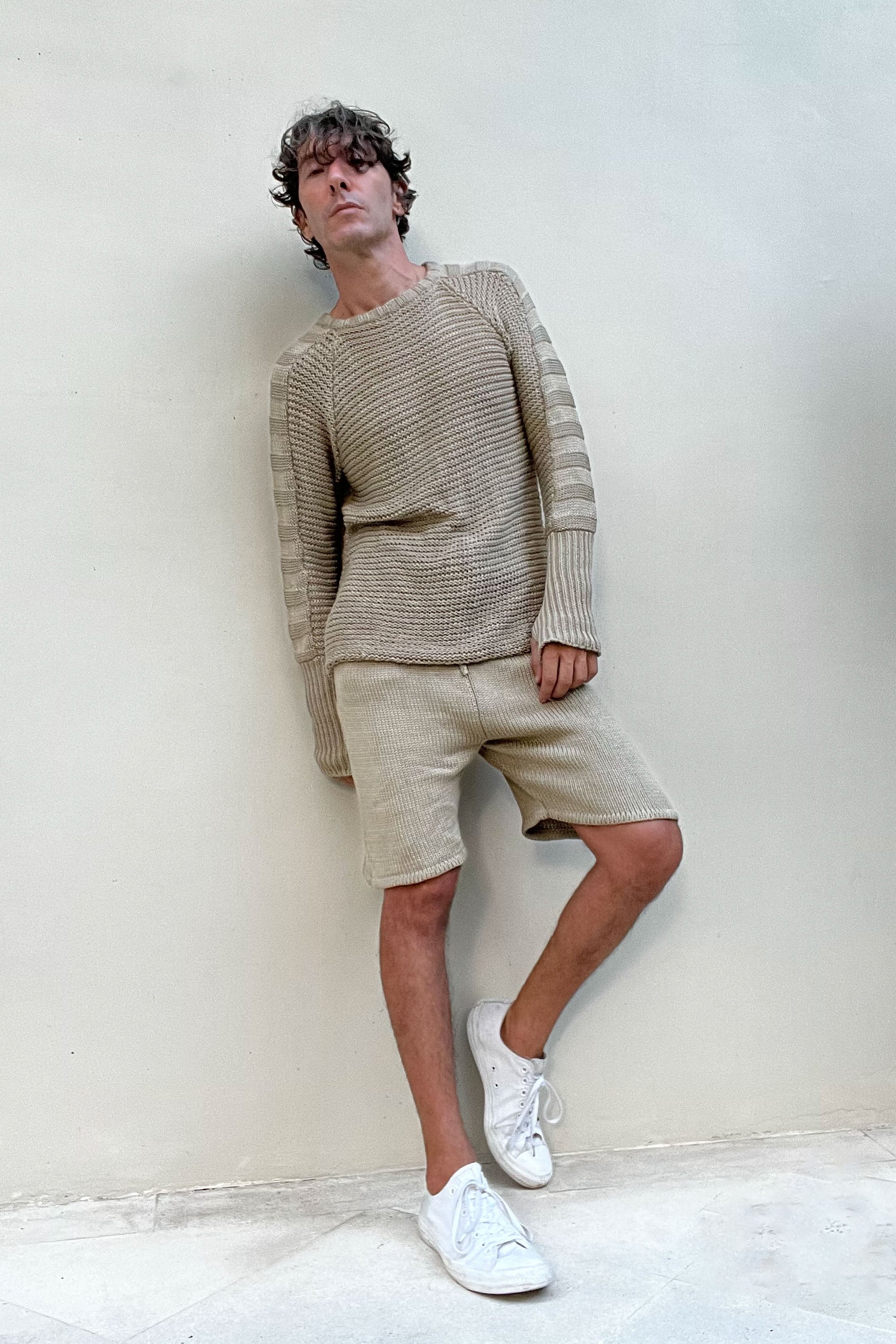 Marten Chain Mail Sweater in Sand