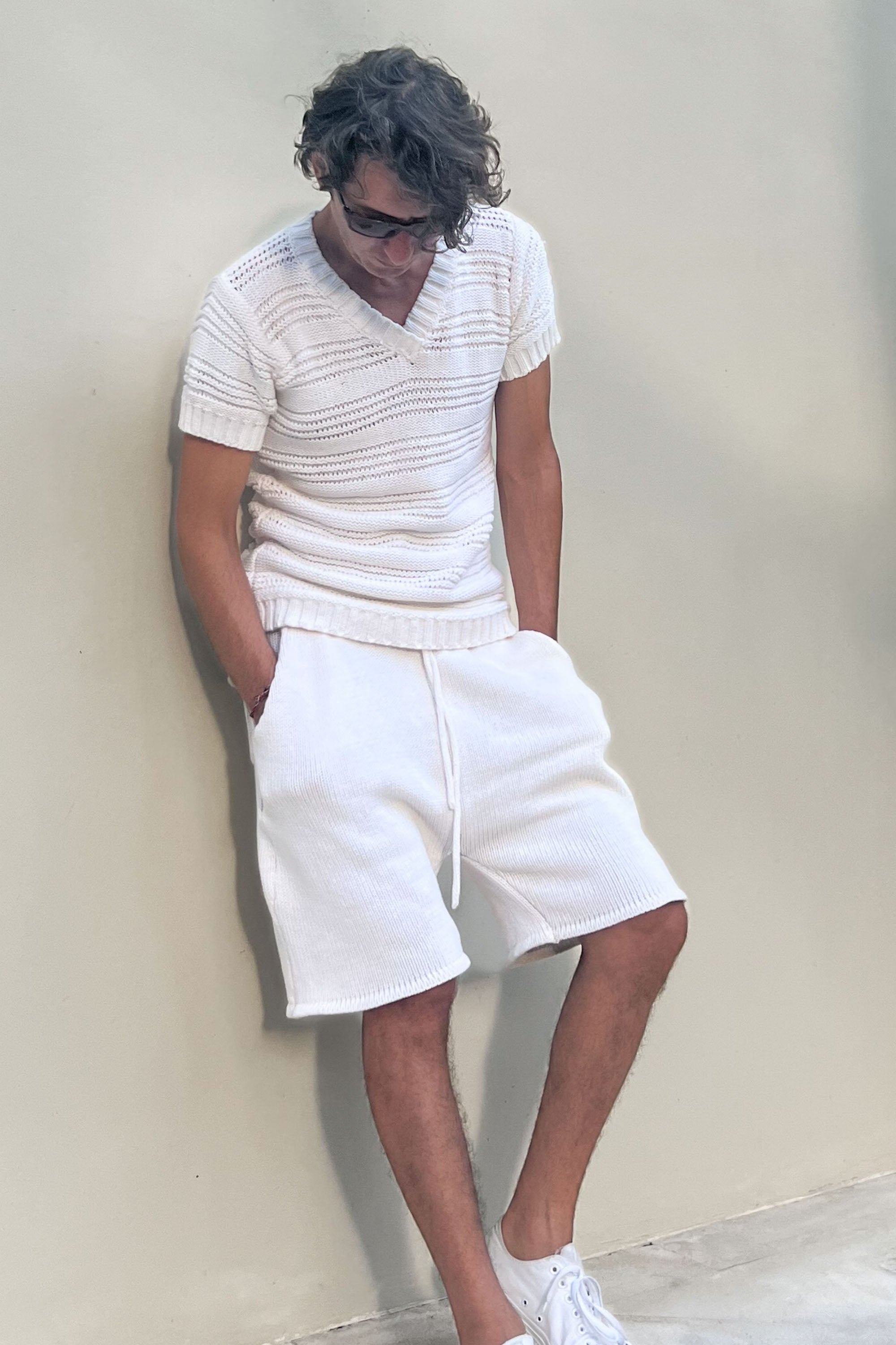 Osun V-Neck Shirt in White