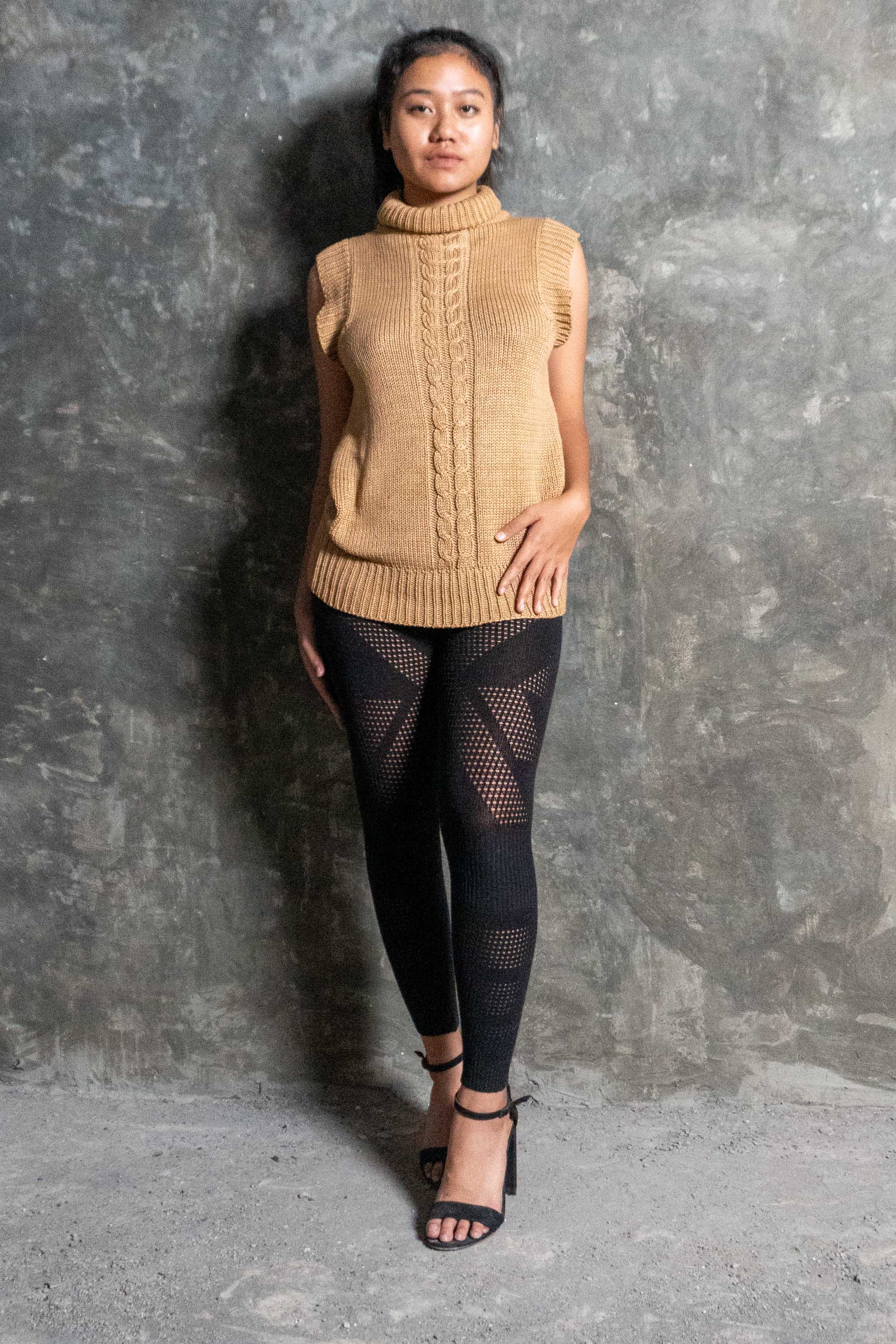 Pria Turtleneck Vest in Copper