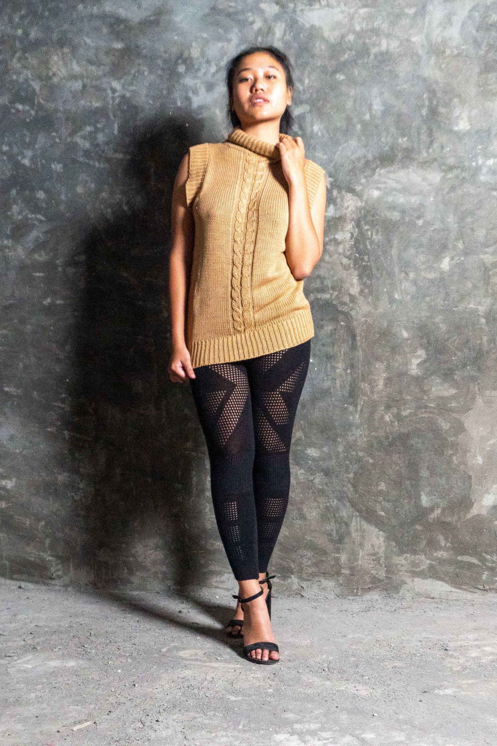 Pria Turtleneck Vest in Copper