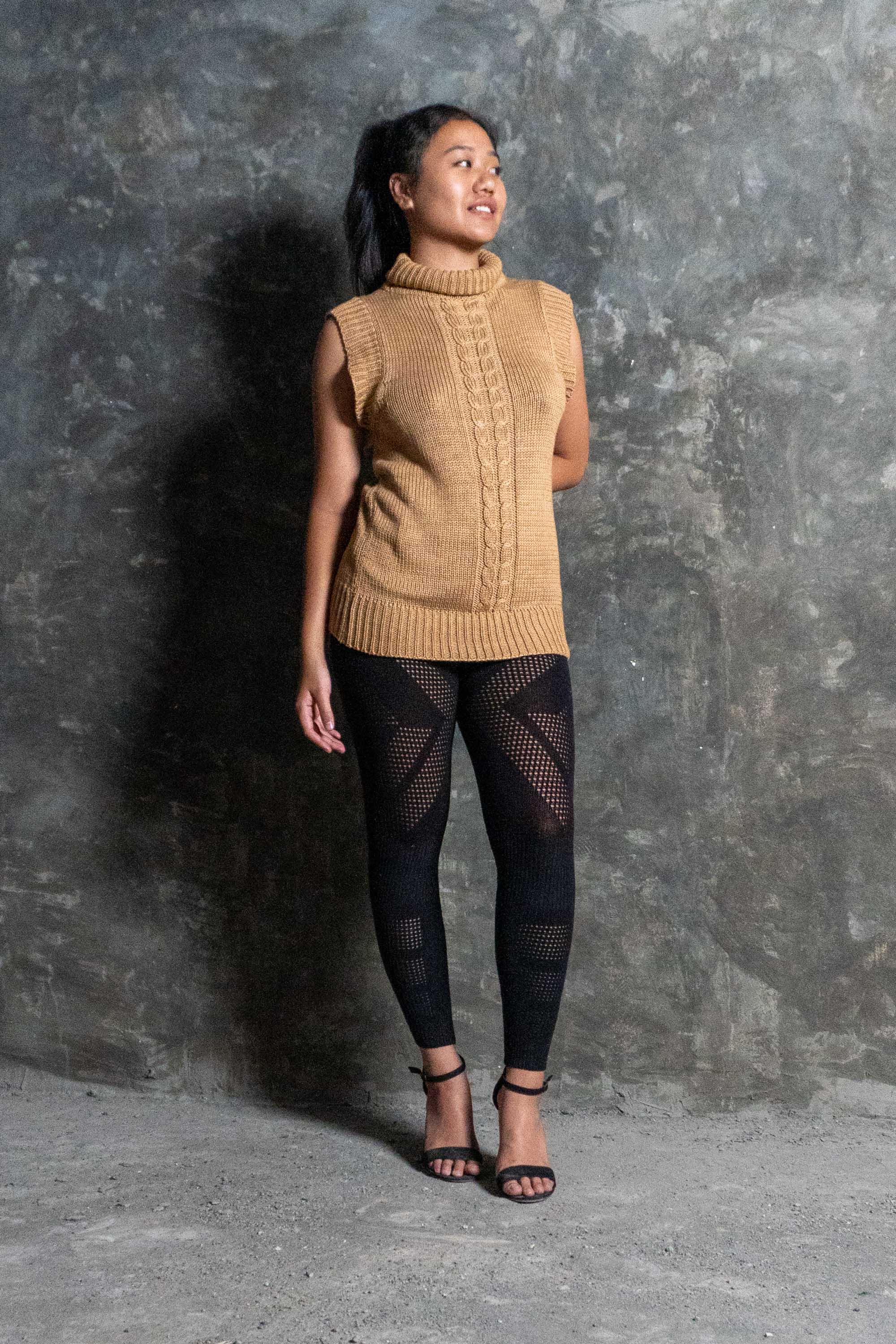 Pria Turtleneck Vest in Copper