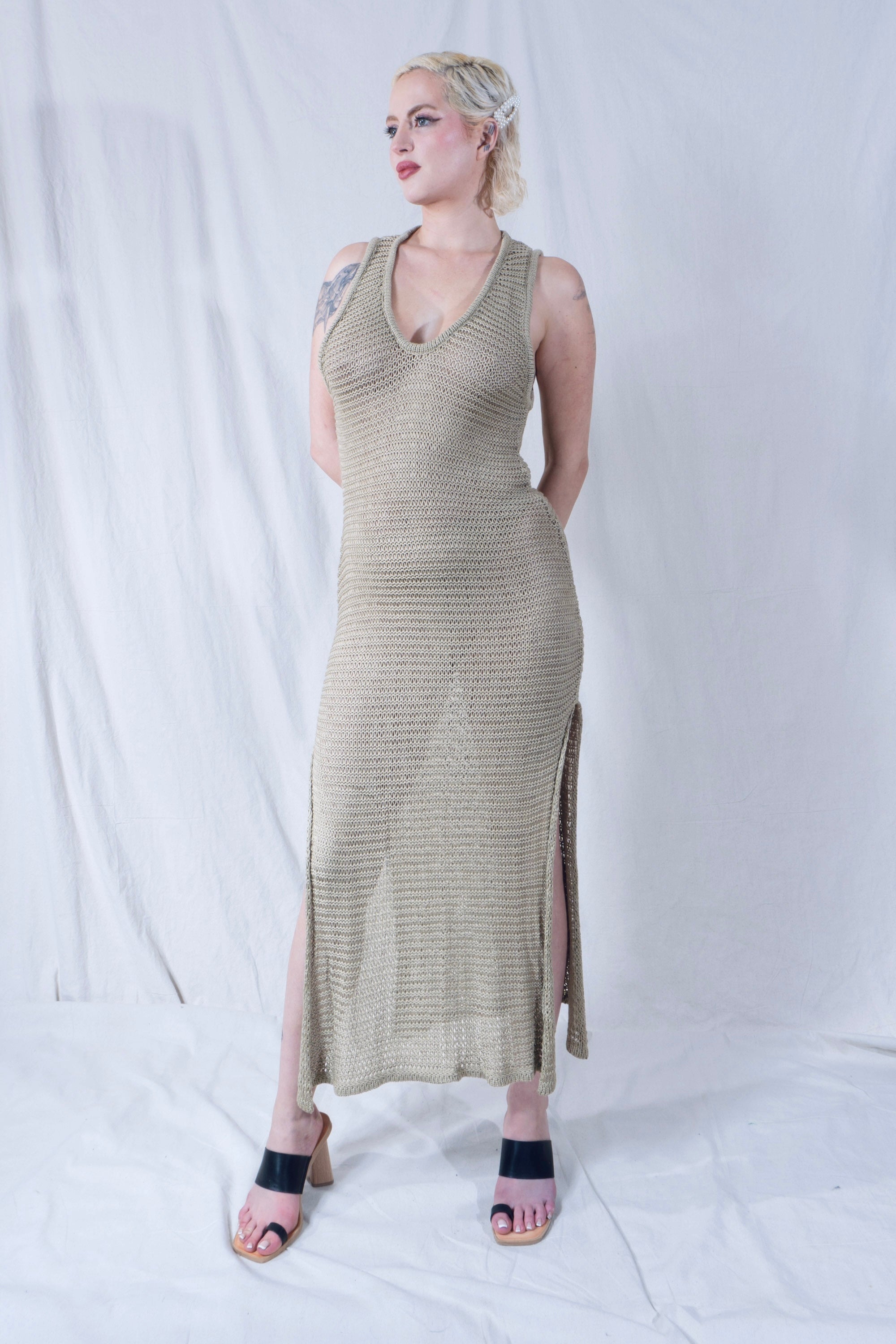 Omi Tank Dress in Sand