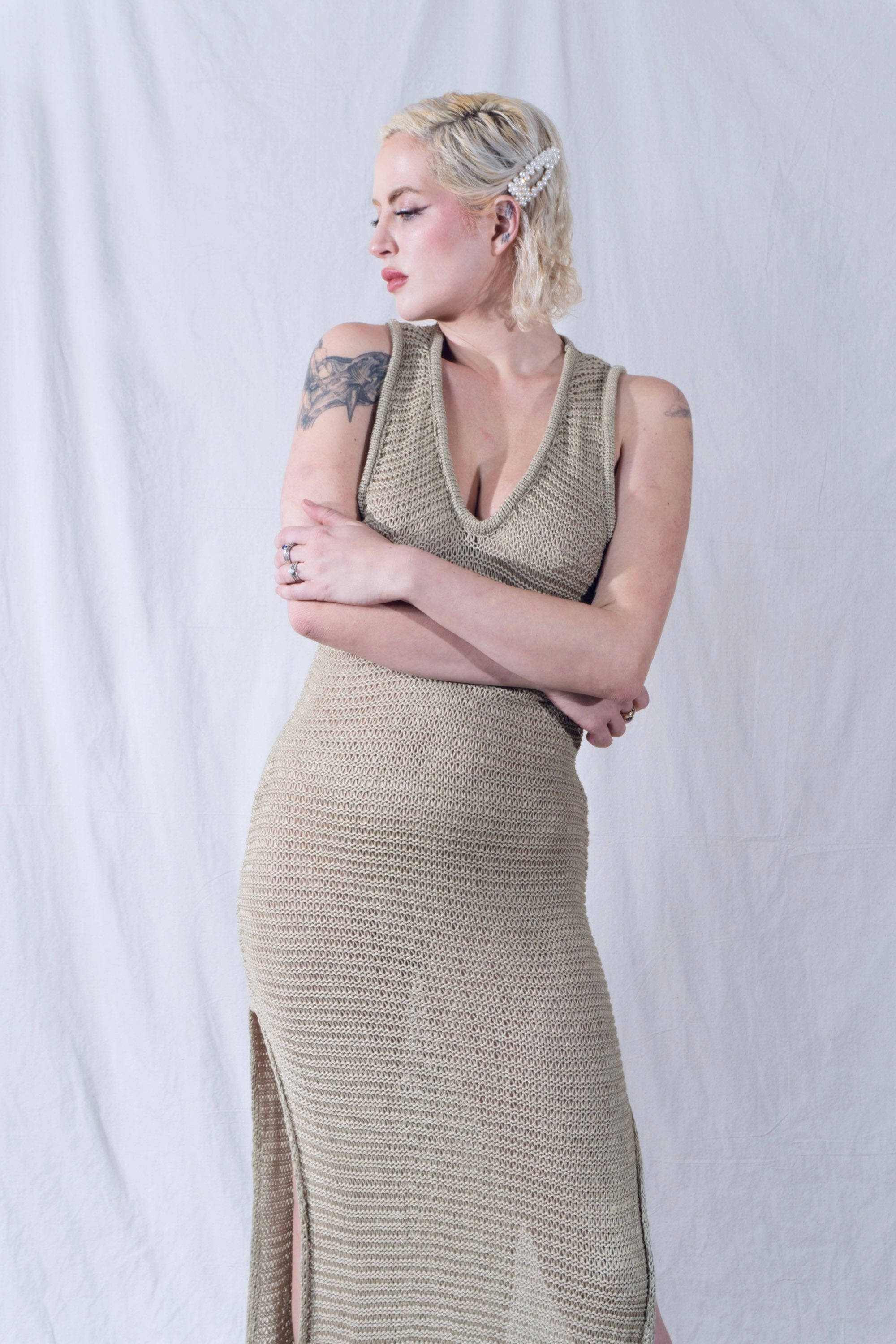 Omi Tank Dress in Sand