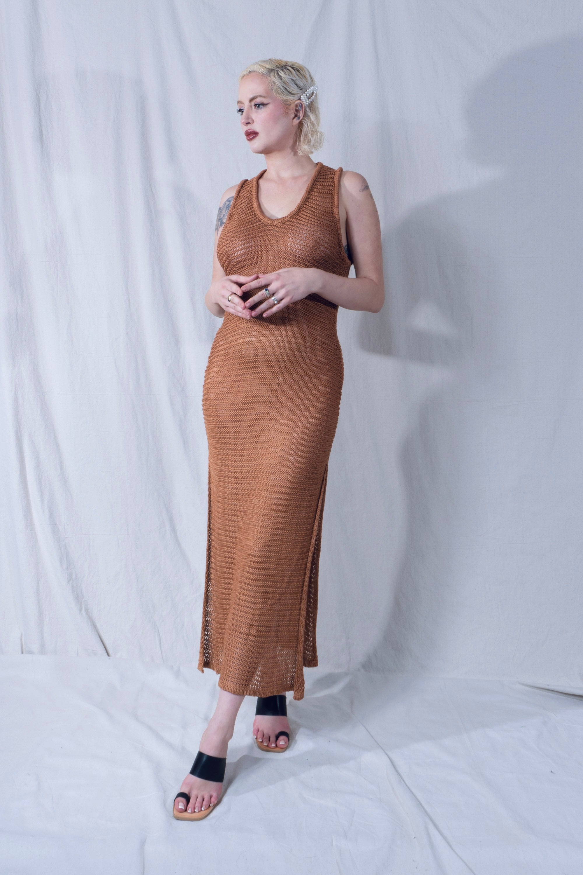 Omi Tank Dress in Bronze