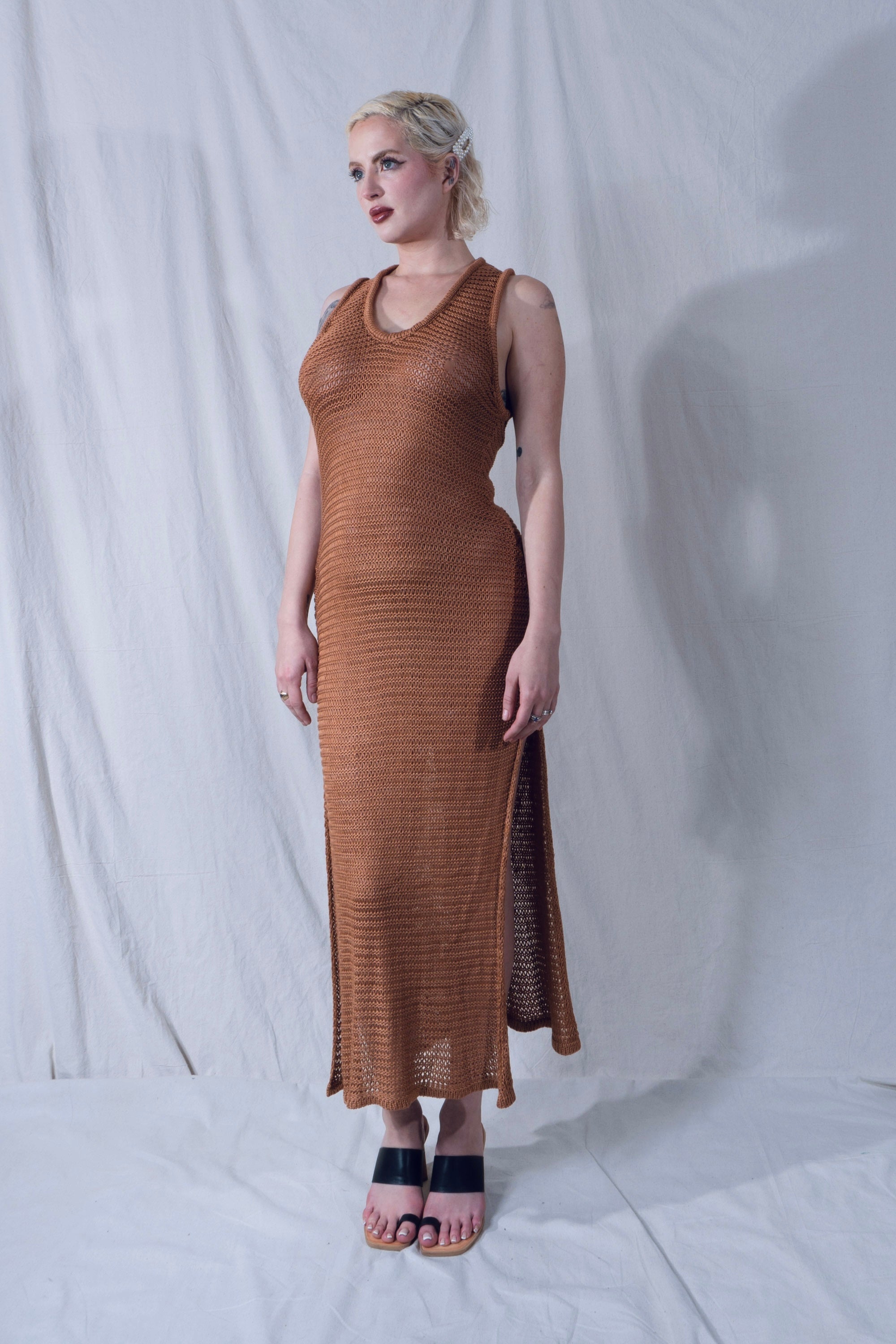 Omi Tank Dress in Bronze