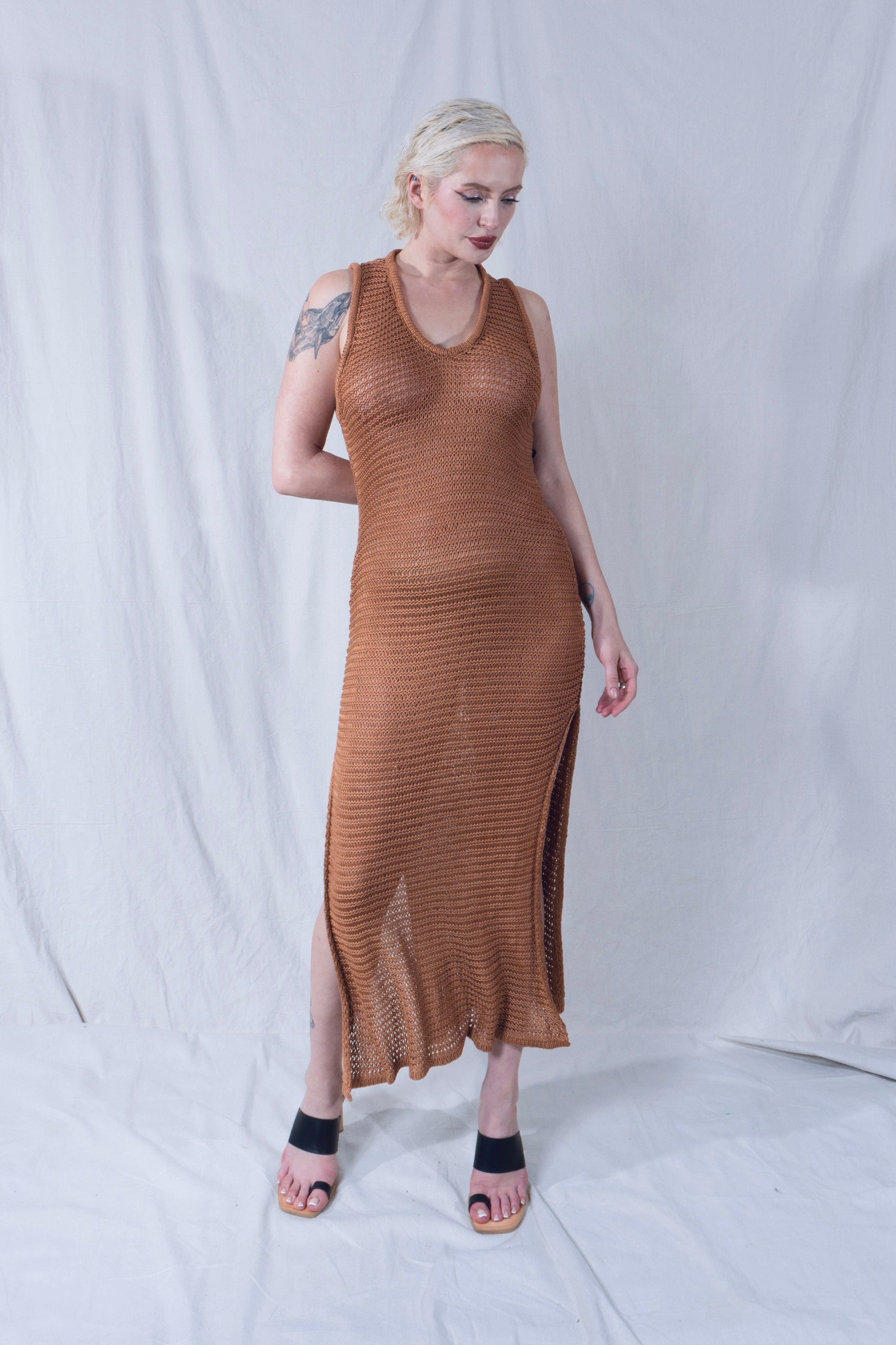 Omi Tank Dress in Bronze