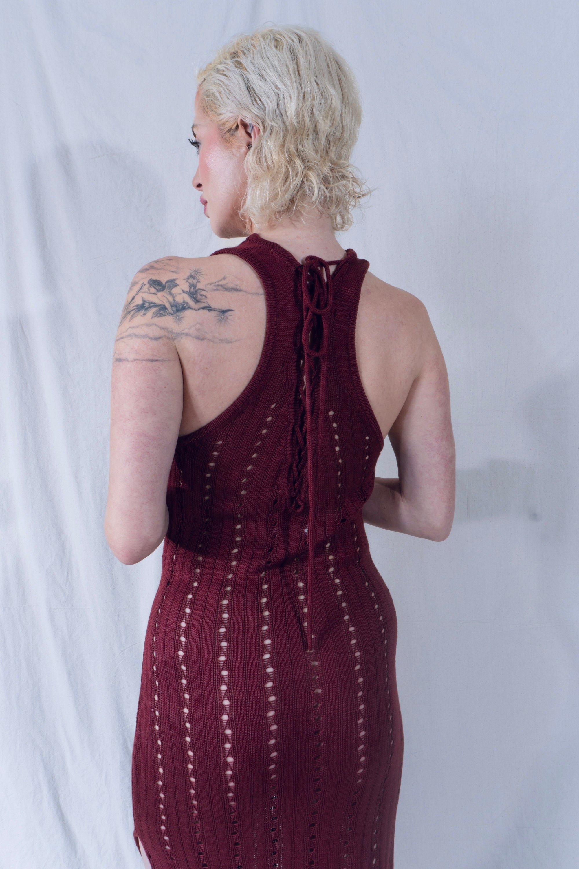 Allegra Dress in Maroon