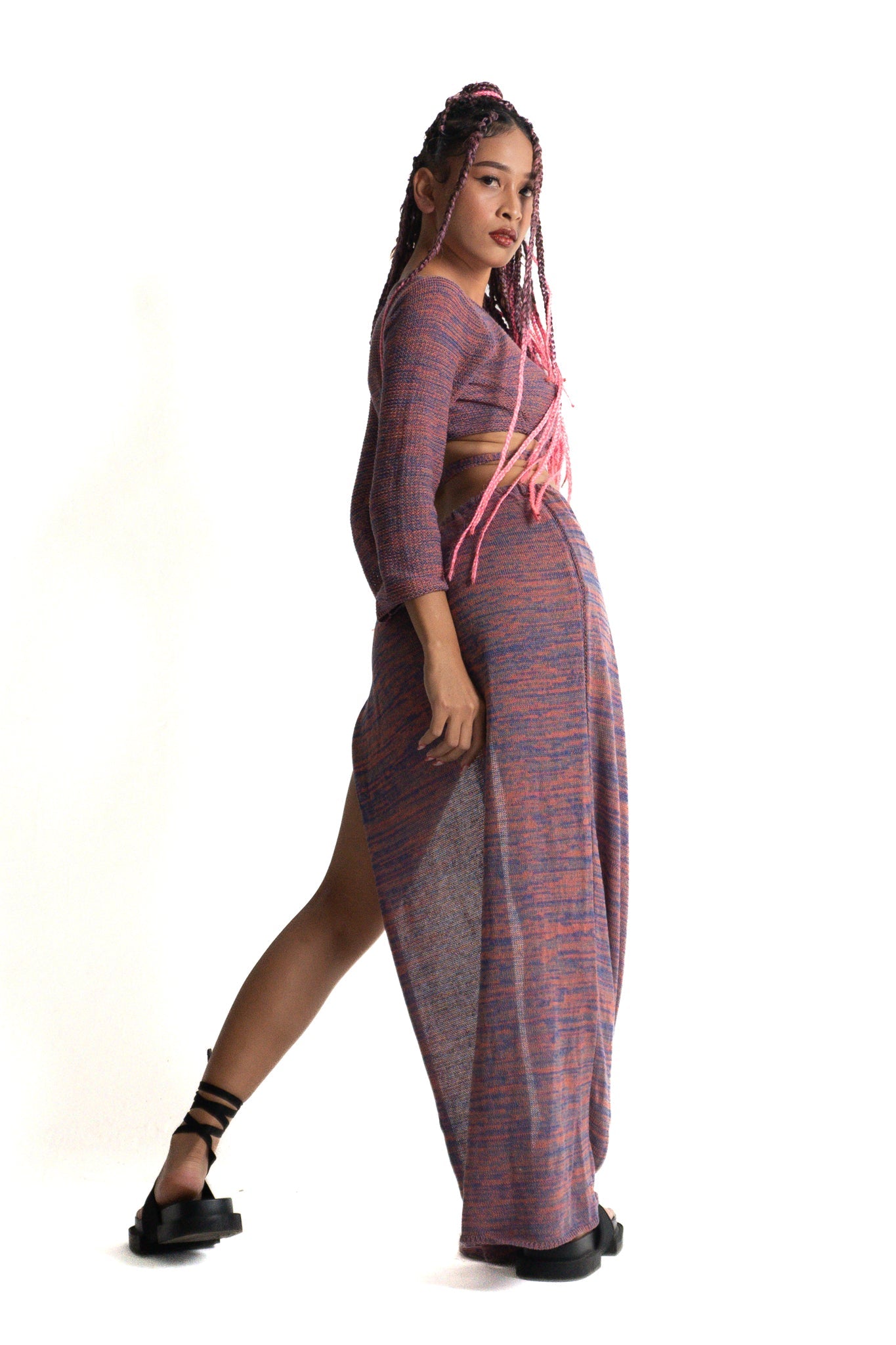 Josie Wrap Skirt in Sunset Purple